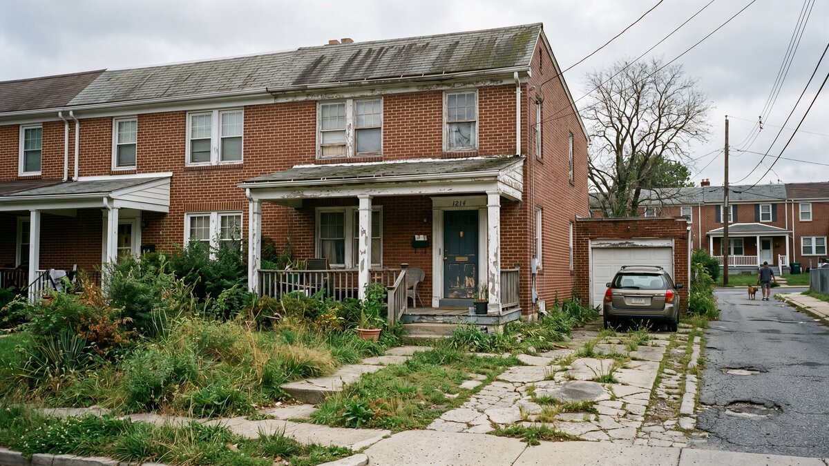 A home in need of repair in the DC Maryland area